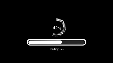 2025 to 2026 High Tech Neon Progress Bar Motion Graphic for App and Website.. Stock Footage 337077864
