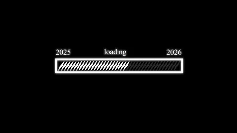 2025 to 2026 Modern Progress Tracking Animation with Waiting Loading Bar El.. Stock Footage 337071134