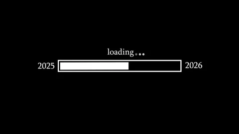 2025 to 2026 Modern Technology Loading Bar Animation with Continuous Progre.. Stock Footage 337070939