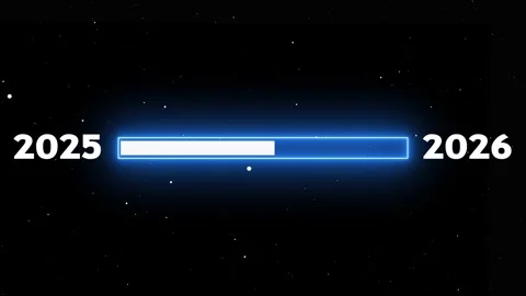 2025 to 2026 new year progress animation Stock Footage 328386460