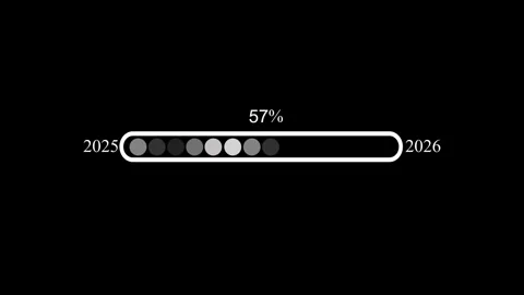 2025 to 2026 waiting loading bar progress animation Stock Footage 336911042