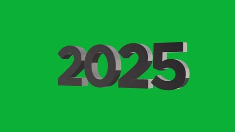 2025 3d metallic green screen hd 4k animation Stock Footage 294392670