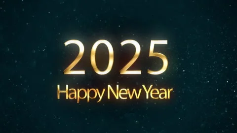 2025 animation Isolated on Black background, Stock Footage 291045598