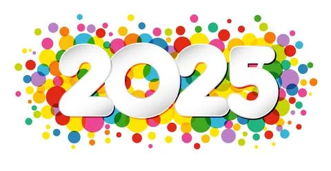 2025 banner isolated texture Stock Illustration