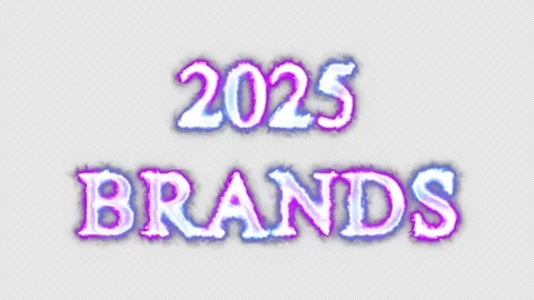 2025 brands neon effects, text animation on transparent background Vidéo 301270639