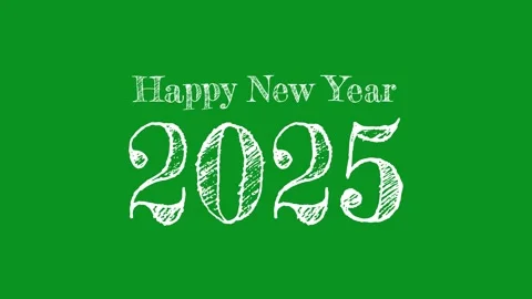 2025 chalk animated text 2025 happy new year greetings with chalk writing o.. Stock Footage 290175290