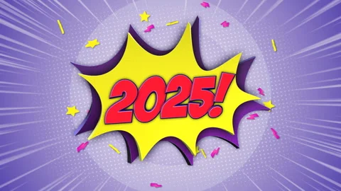 2025 Comic Text Animation, with Alpha Matte, Background, Loop 스톡 동영상 292011342