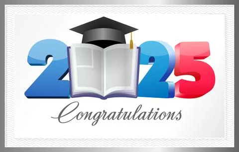 2025 educational congrats Stock Illustration