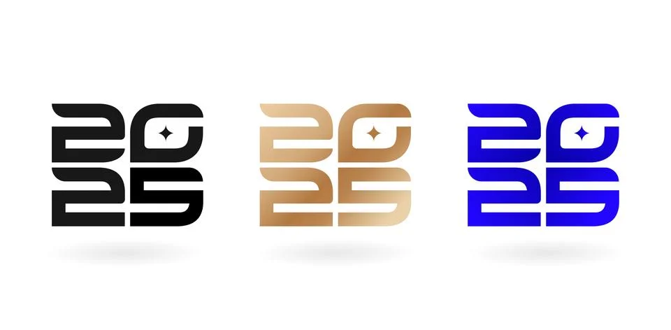 2025 font Stock Illustration