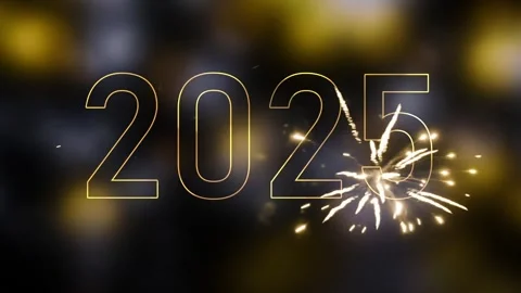 2025 golde fireworks Stock Footage 273059227