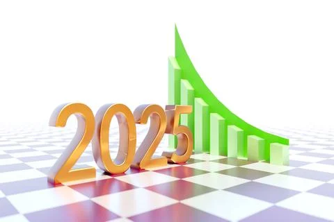 2025 graph diagram Stock Illustration