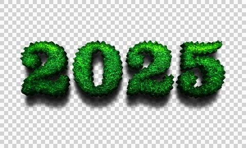 2025 Green Text Effect Stock-Illustration