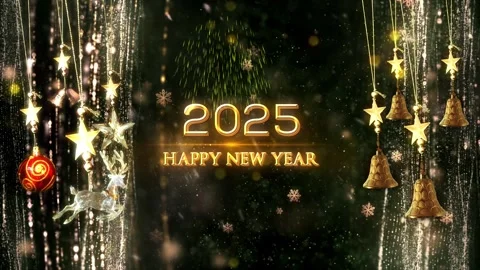 2025 Happy New Year Background V3 Stock Footage 290067106