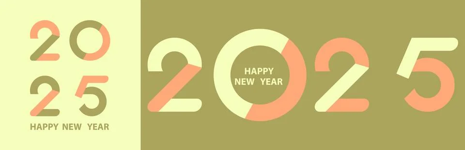 2025 logo text design Stock Illustration