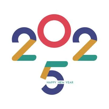 2025 logo text design Stock Illustration