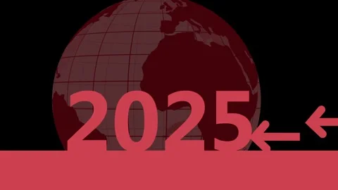 2025 moving arrow with coming 2026 with arrow animation Stock Footage 322962091