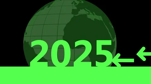 2025 moving arrow with coming 2026 with arrow animation Stock Footage 322962200