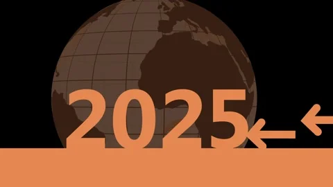 2025 moving arrow with coming 2026 with arrow animation Stock Footage 322962232
