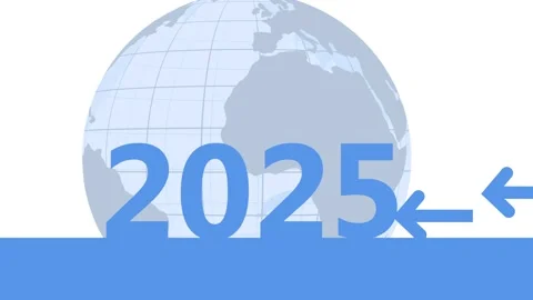 2025 moving arrow with coming 2026 with arrow animation Stock Footage 322962389