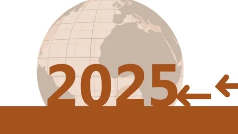 2025 moving arrow with coming 2026 with arrow animation Stock Footage 322962483