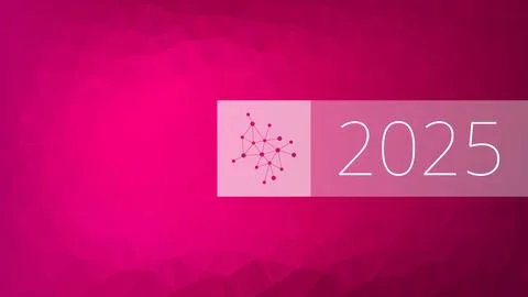 2025 New Year polygonal vector, low poly pattern. Triangle background 스톡 일러스트