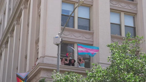 2025 NYC Pride March is opened on Fifth Avenue in New York City. Video stock 312408556