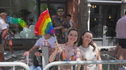 2025 NYC Pride March is opened on Fifth Avenue in New York City. Stock Footage 312410341
