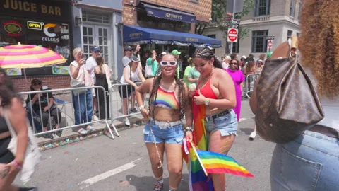 2025 NYC Pride March is opened on Fifth Avenue in New York City. Stock-Footage 312821661