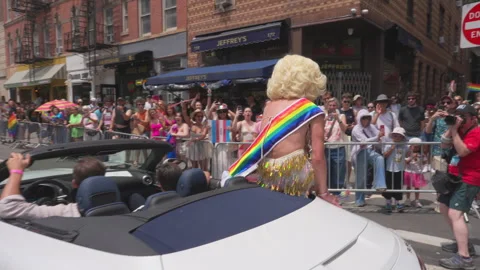 2025 NYC Pride March is opened on Fifth Avenue in New York City. Video stock 312827099