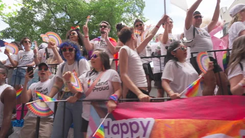 2025 NYC Pride March is opened on Fifth Avenue in New York City. Stock-Footage 312852585