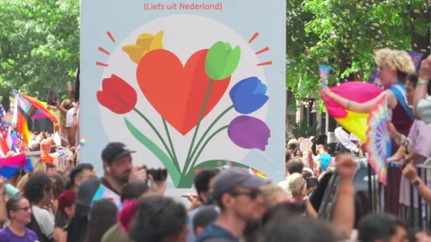 2025 NYC Pride March is opened on Fifth Avenue in New York City. Stock Footage 313025427