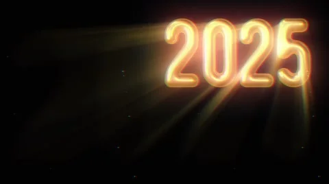 2025 Shiny Golden Happy New Year Stock Video Pond5