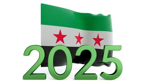 2025 Syrian rebels flag Stock Illustration