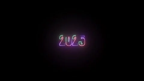 2025 Text Animation | New Year Motion Graphic MP4 Stock Footage 322623067