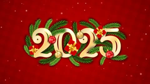 2025 Text Animation, Seamless Looping Stock Footage 293411607