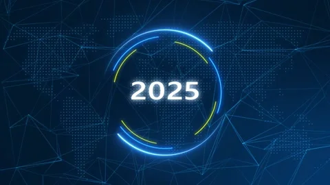 2025 Text Effect Technology Background Stock Footage 262598864