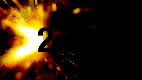 2025 text word art title animation video glow fire burn sparks sparkler Stock Footage 296570776