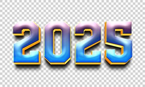 2025 Typography Text Effect Stock Illustration