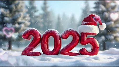 2025 winter snowfall background loop animation video Stock Footage 285711805
