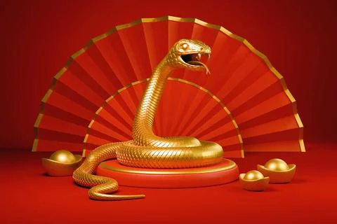2025 Year of the Snake 5 Stock Illustration