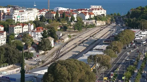2025.09.13. - Split, Croatia: Main railway station view. 스톡 동영상 337355946