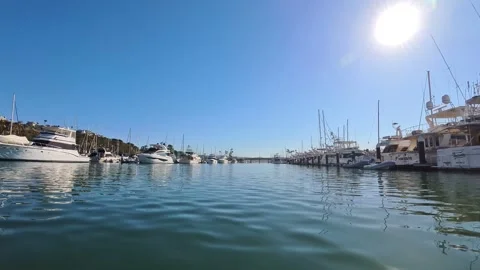 2026-02-04 Dana Point Harbor West Basin travelling east Stock Footage 331549357