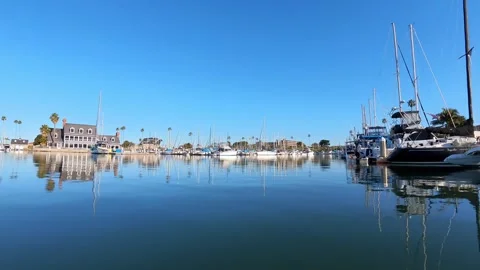 2026-03-01 Oceanside, CA Harbor Marina north end facing north Stock Footage 331616109