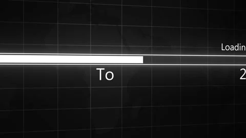 2026 to 2027 Dark abstract digital screen with a progress bar and grid line.. Stock Footage 337881732