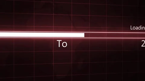 2026 to 2027 Dark abstract digital screen with a progress bar and grid line.. Stock Footage 337881738