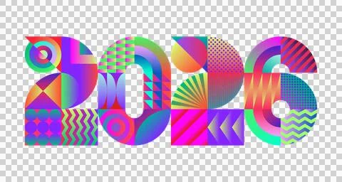 2026 Abstract geometric shapes Stock Illustration
