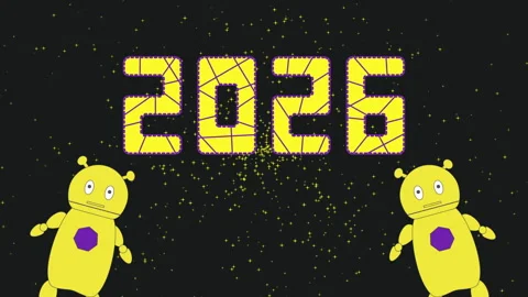 2026 and robots Stock Footage 308505815