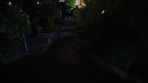 2026 Aug 01, Jiaxing. First person view descending stone steps Видео 344760480