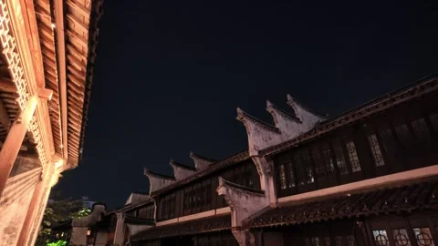 2026 Aug 01, Jiaxing. Low angle view of traditional East Asian horse-head Stock Footage 344793535