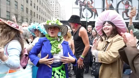 2026 Easter Sunday Bonnet Parade 7 Stock Footage 332178452